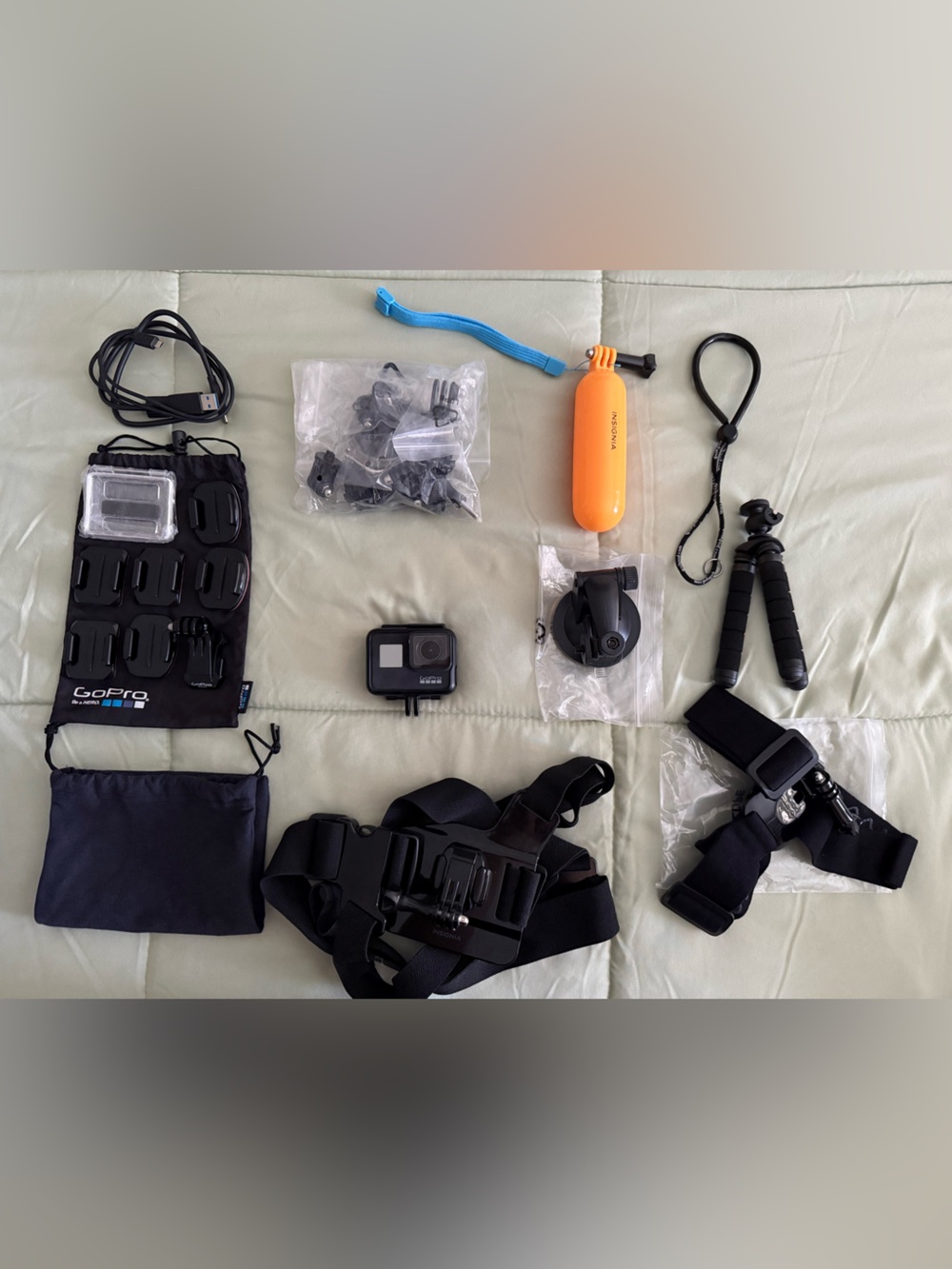 GoPro 7 with accessories